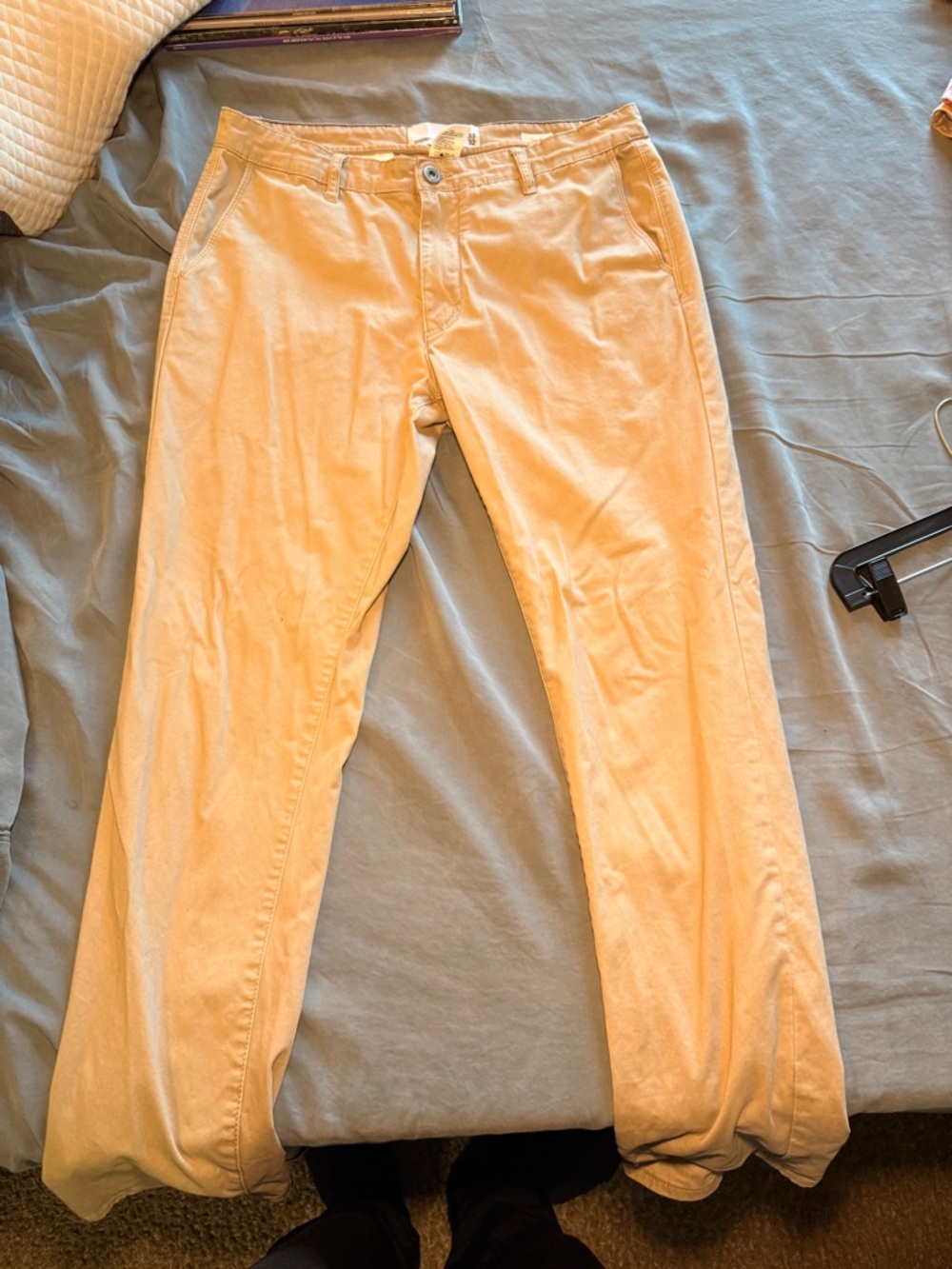 Paper Denim & Cloth Men's Khaki Chino Pants - Light Tan 33W 32L GOOD CONDITION